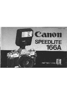 Canon 166 A manual. Camera Instructions.